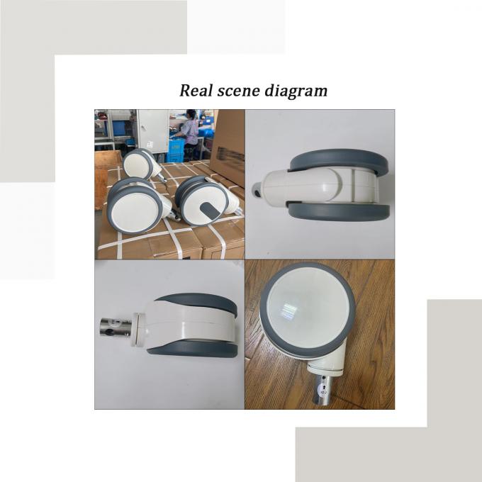 چرخ کنترل مرکزی 6 اینچی TPR+PP 32*50mm با لوازم پزشکی چرخ سفید 0