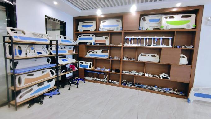 PP مواد بیمارستان محافظ ریل قهوه ای با نمایش زاویه 3