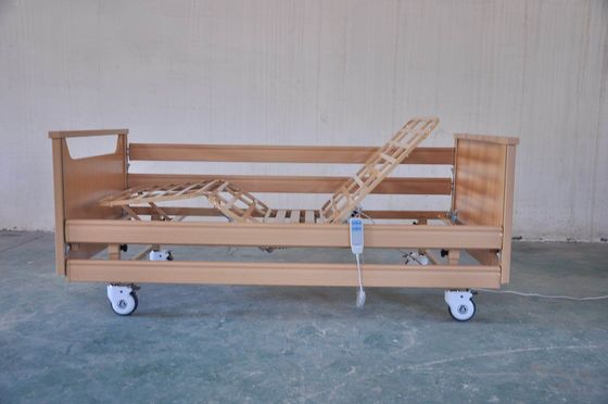 سایدراریل های قابل جمع شدن بیمار برای بیماران چوبی دو عملکرد مراقبت از پرستار برقی تختخواب
