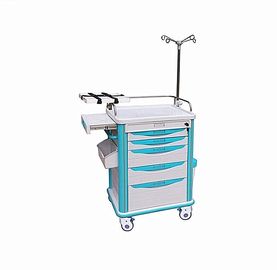 خرید ABS پزشکی Crash Cart تجهیزات درمان عملکرد چند چرخ دستی برقی تولید آنلاین