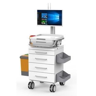 خرید سبد چرخ دستی رایانه پرستاری رایانه پرستار پنج اینچ ABS Work Surface تولید آنلاین