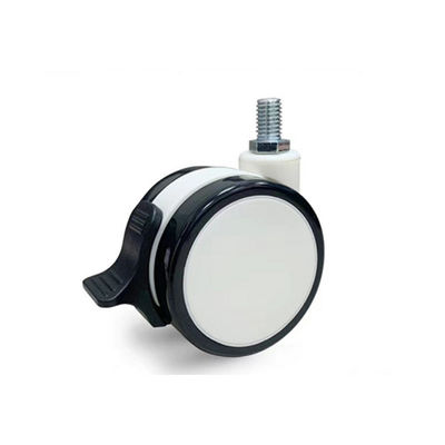 خرید PU TPR مواد M12X25MM چرخ های کاستور پزشکی با قفل مرکزی ترمز تولید آنلاین