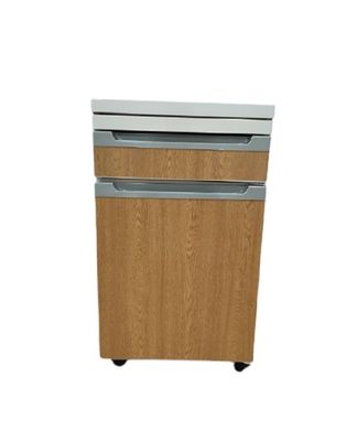خرید صفحه کابینت تختخواب بیمارستانی ساختار بشقاب آلومینیومی رنگ چوبی با کاستور تولید آنلاین