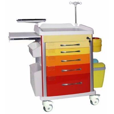 خرید Red Dispensing Cart بیهوشی آلومینیوم فولاد ABS مواد تولید آنلاین