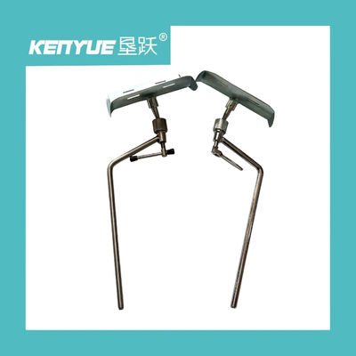 استراحتگاه پا آهنی نقره ای سفید مواد فلزی پزشکی برای تخت بیمارستان