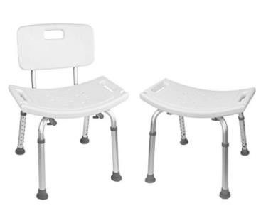 صندلی حمام قابل تنظیم آلومینیوم دوش عملی برای افراد مسن راحت است