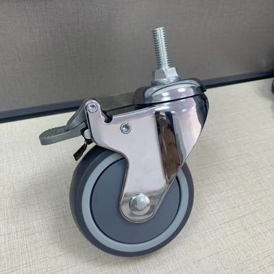 چرخ کاناپه کاسترز قفل کننده 4 اینچی PU Mute پزشکی متوسط ​​وظیفه چرخ بیمارستان