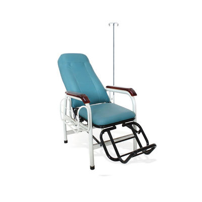 صندلی انتقال بیمار هندریل چوبی چهار قطبی چوبی لوله استیل سبز