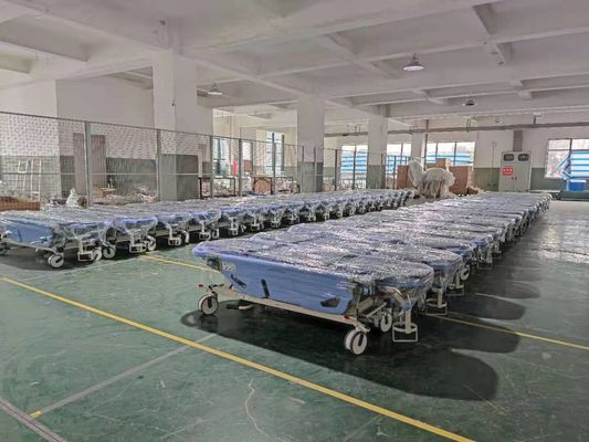 جعبه انتقال اضطراری بیمار ریل های جانبی چرخاننده برانکارد انتقال بیمار 150 میلی متر