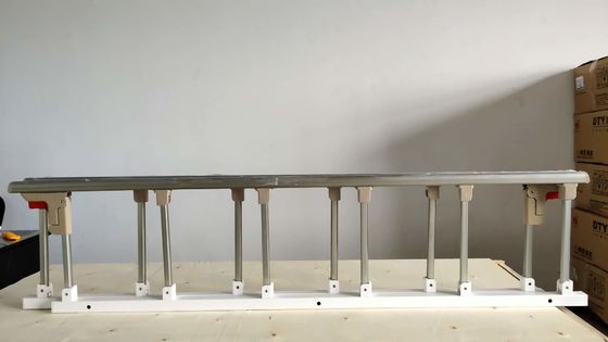 ریل محافظ تخت بیمارستان شش قطب آلیاژ آلومینیوم تاشو