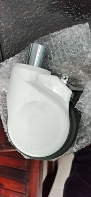 قطعات تخت بیمارستانی کاستور پزشکی چرخ پلاستیکی 5 اینچی بی صدا با روکش بیرونی ABS ترمز