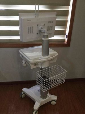 واگن برقی ایستگاه کار با کامپیوتر لپ تاپ با ارتفاع قابل تنظیم برقی