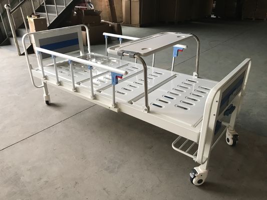 تختخواب دستی بیمارستان دو کارکرد پزشکی با دو میل لنگ و میز روی تخت