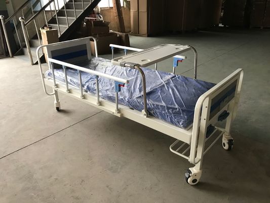 تختخواب دستی بیمارستان دو کارکرد پزشکی با دو میل لنگ و میز روی تخت