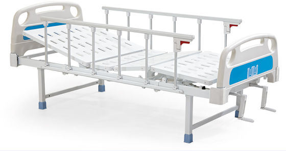 تخت بیمارستانی دستی پلاستیکی اسپری فولادی با دو لنگ برای بیمارستان سفید