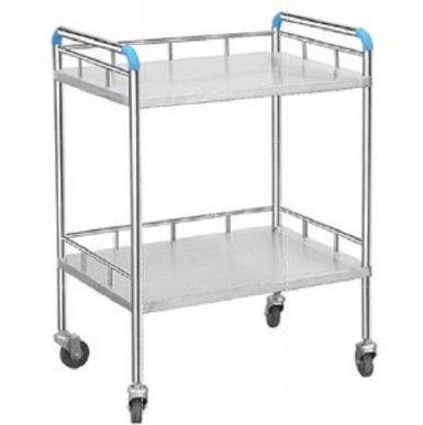 کالسکه مخصوص بیمارستانی مواد ABS چرخ دستی نقره ای