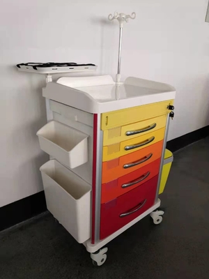 Red Dispensing Cart بیهوشی آلومینیوم فولاد ABS مواد