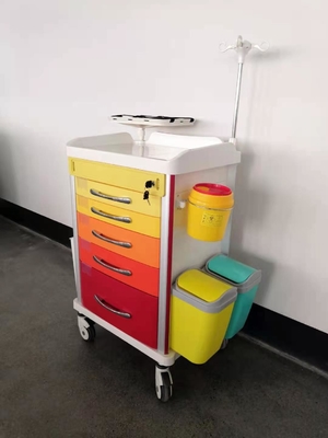 Red Dispensing Cart بیهوشی آلومینیوم فولاد ABS مواد