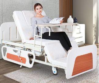 تخت پزشکی تختخواب پرستاری برقی قابل تنظیم قابل چرخش بیمارستان برای خانه به رنگ سفید