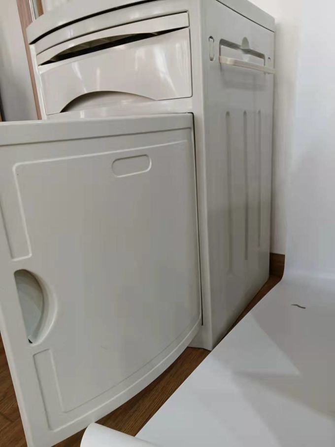 میز کنار تخت طبی ABS کابینت میز کنار تخت قابل تنظیم سفید 1
